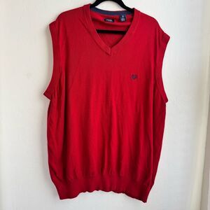 Chaps Red Sweater Vest Size 2XL Tall